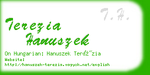 terezia hanuszek business card